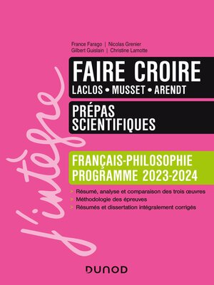 cover image of Manuel Prépas scientifiques Français-Philosophie: 2023-2024